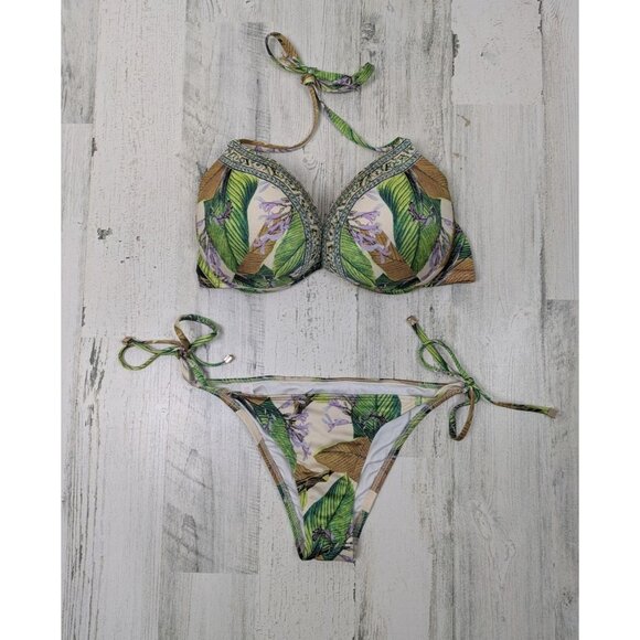 Victoria's Secret Other - Victoria Secret Halter Tropical Bikini 34D